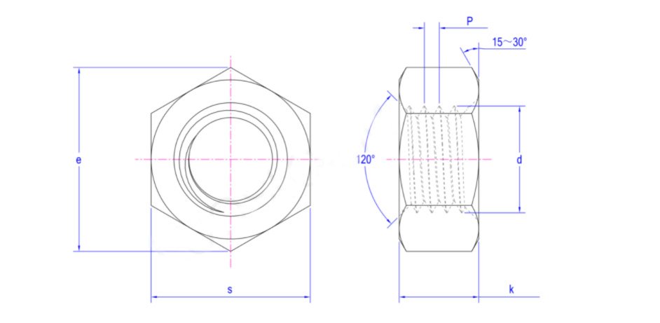 Finexpress-Hexagon-Copper-Nut